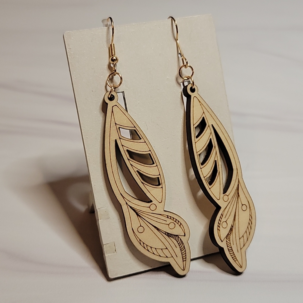 Basswood cherry blossom earrings